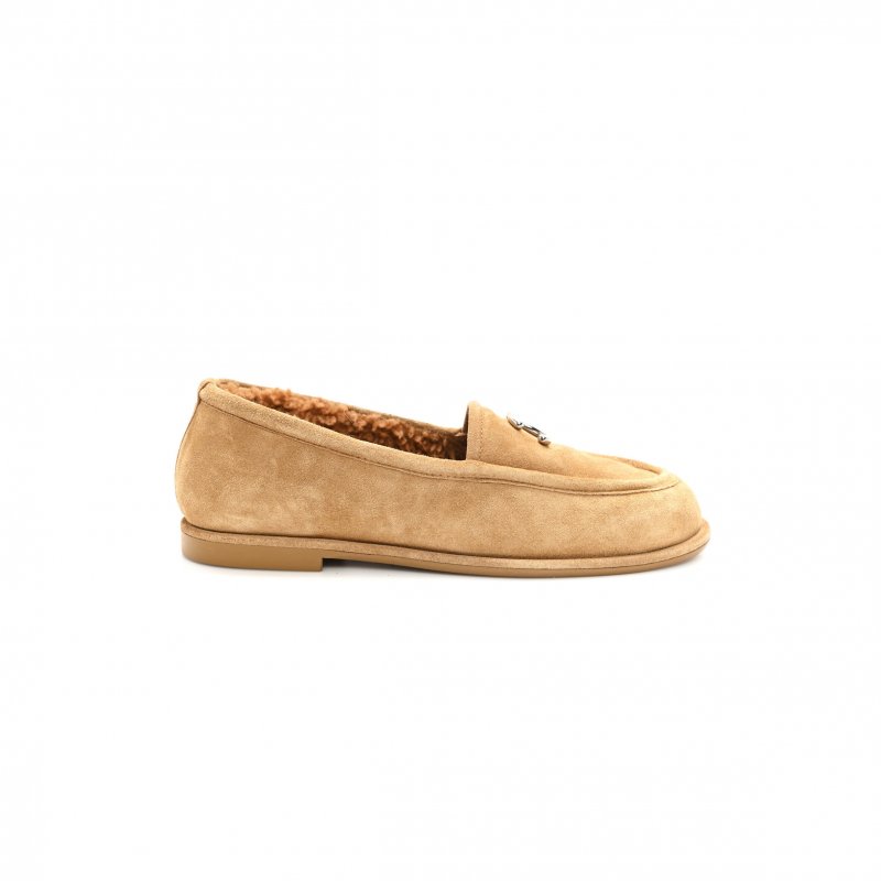 (image for) CHANEL SUEDE CALFSKIN CC LOAFERS G45886