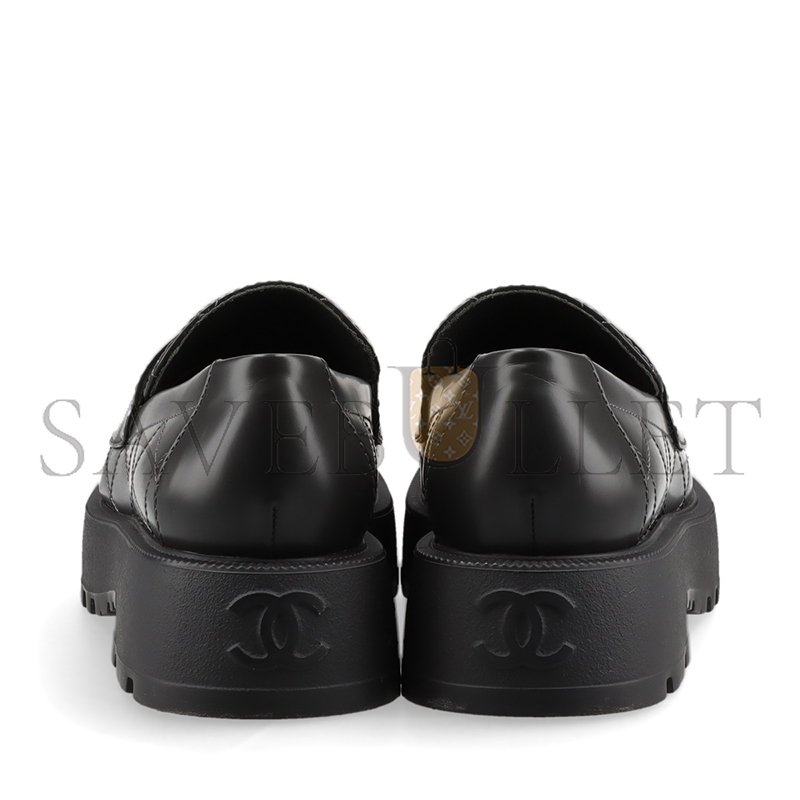 CHANEL COCO MARK MATELASSE 24B LEATHER LOAFER G45921 [M10524] Shoes Jewelry Bag Watch Clothing 