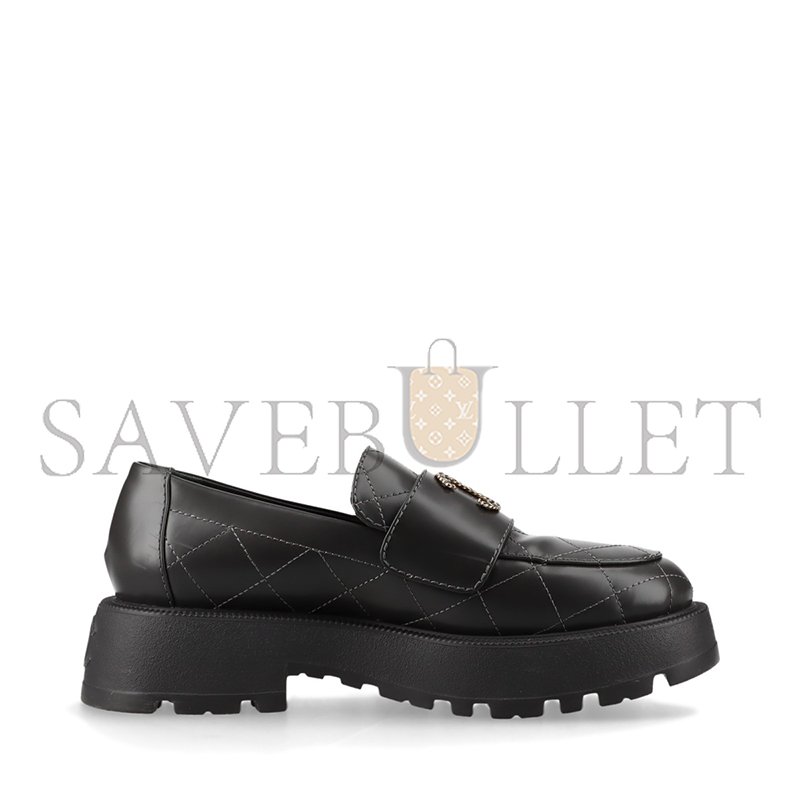 CHANEL COCO MARK MATELASSE 24B LEATHER LOAFER G45921 [M10524] Shoes Jewelry Bag Watch Clothing 