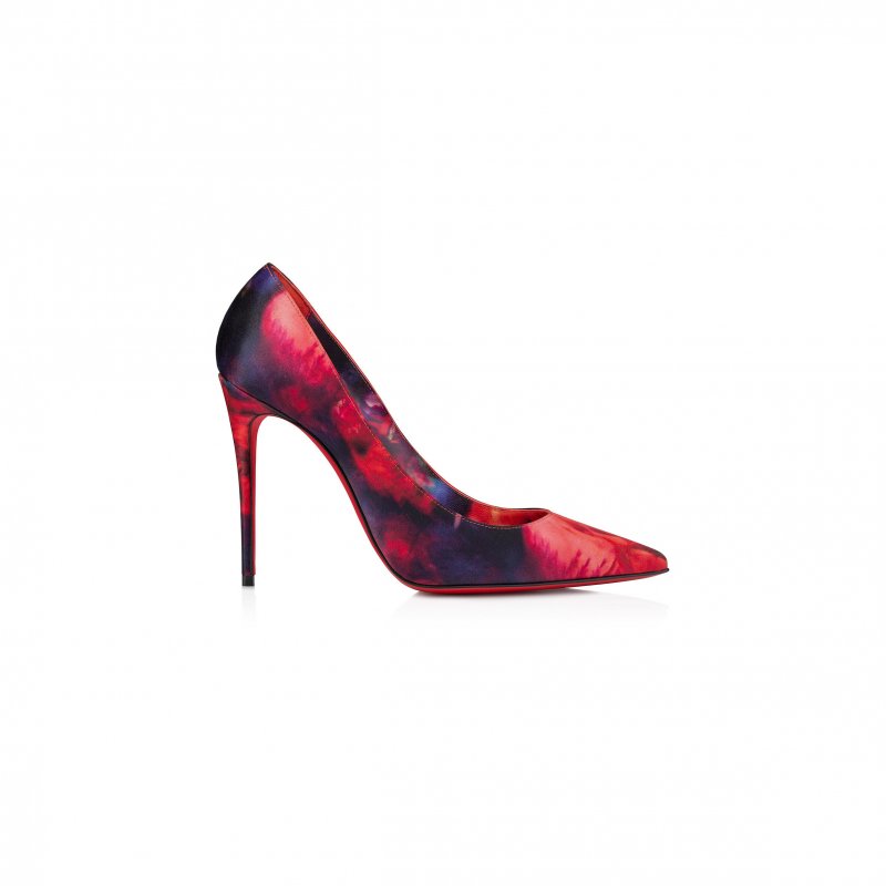 (image for) CHRISTIAN LOUBOUTINCHRISTIAN KATE 100 MM PUMPS-ROSES PRINTED CREPE SATIN-MULTICOLOR-WOMEN 1250085J646