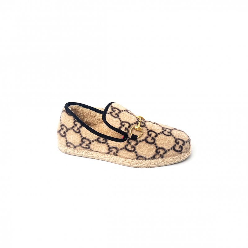 (image for) GUCCI MONOGRAM WOOL LOAFERS
