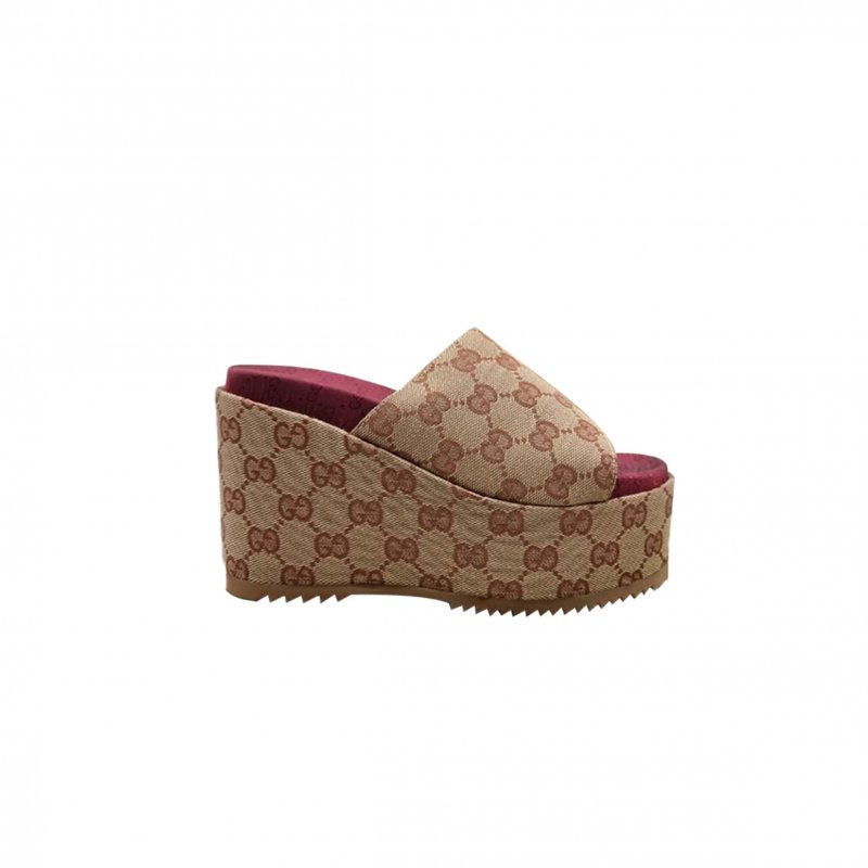 (image for) GUCCI GG MAXI PLATFORM SANDALS 674761