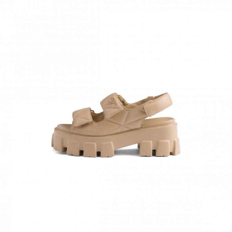 (image for) PRADA MONOLITH LEATHER SANDALS