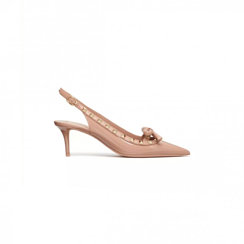 (image for) VALENTINO ROCKSTUD BOW SLINGBACK PATENT LEATHER PUMP 60MM 5W2S0IB8TZE_GF9