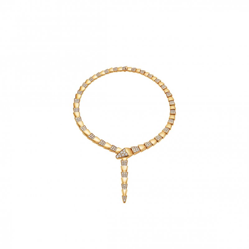 (image for) BVLGARI YELLOW GOLD AND DIAMOND SERPENTI SCAGLIE NECKLACE