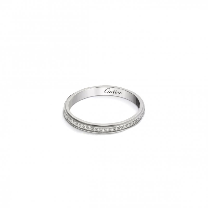 (image for) CARTIER D'AMOUR WEDDING RING, WIDTH 2.3 MM, PAVED B4093600