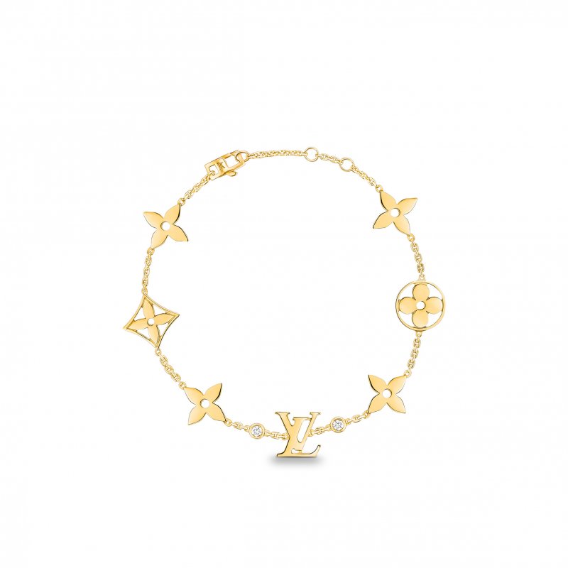 (image for) LOUIS VUITTON IDYLLE BLOSSOM MONOGRAM BRACELET, YELLOW GOLD AND DIAMONDS Q95588