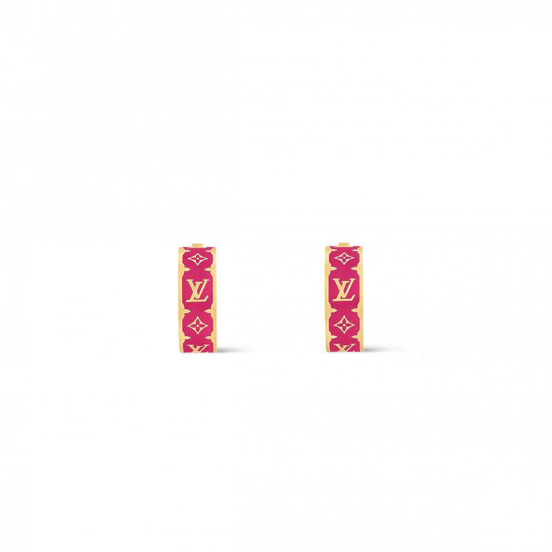 (image for) LOUIS VUITTON NANOGRAM ENAMEL EARRINGS M01068
