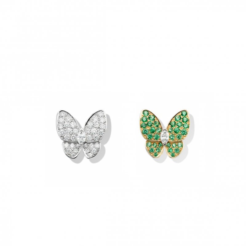 (image for) VAN CLEEF ARPELS TWO BUTTERFLY EARRINGS VCARO6W600