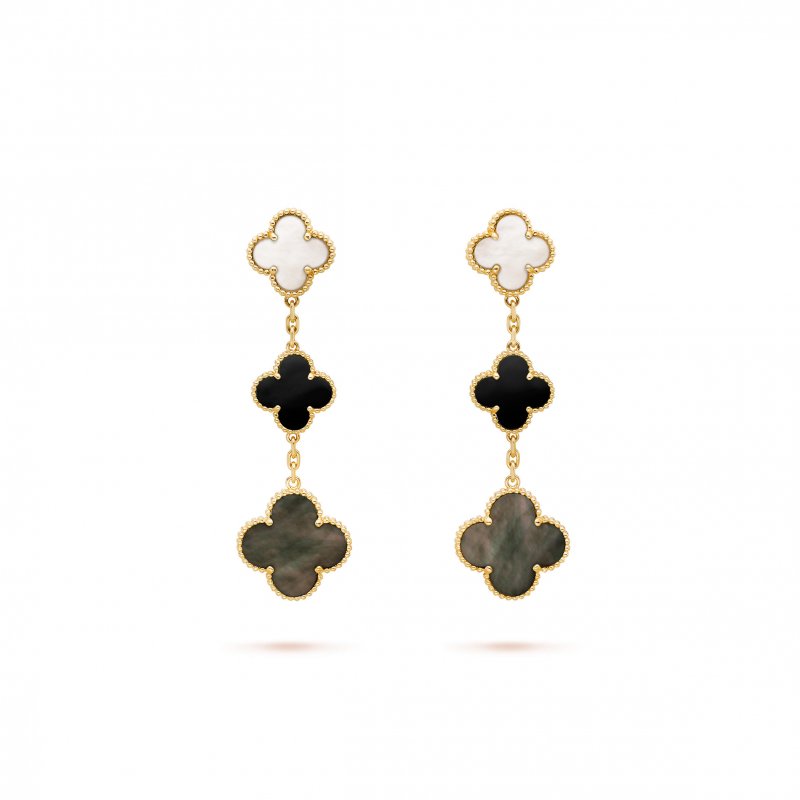 (image for) VAN CLEEF ARPELS MAGIC ALHAMBRA EARRINGS, 3 MOTIFS VCARD79000