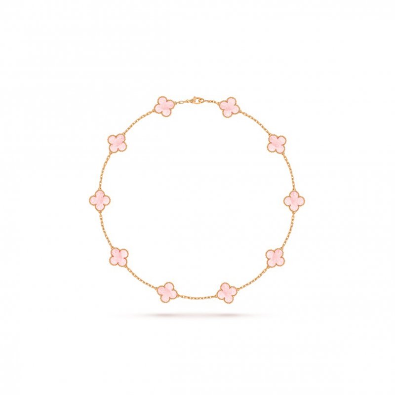 (image for) VAN CLEEF ARPELS VINTAGE ALHAMBRA NECKLACE, 10 MOTIFS ROSE GOLD