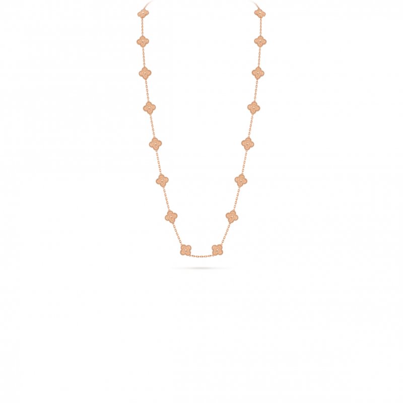 (image for) VAN CLEEF ARPELS VINTAGE ALHAMBRA LONG NECKLACE, 20 MOTIFS VCARN9T000