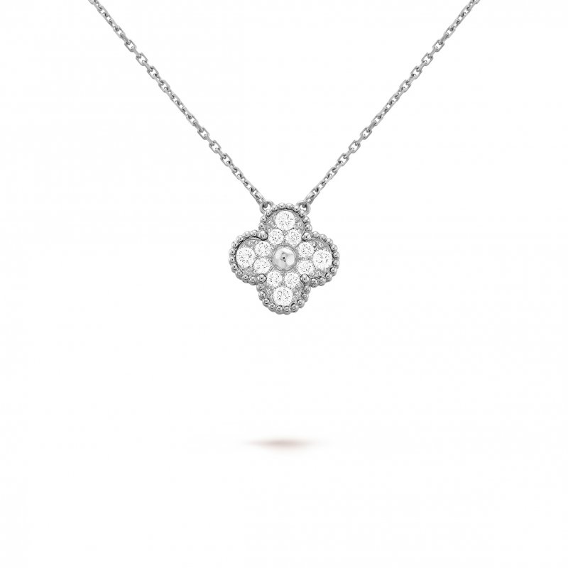 (image for) VAN CLEEF ARPELS VINTAGE ALHAMBRA PENDANT - WHITE GOLD, DIAMOND VCARA46100