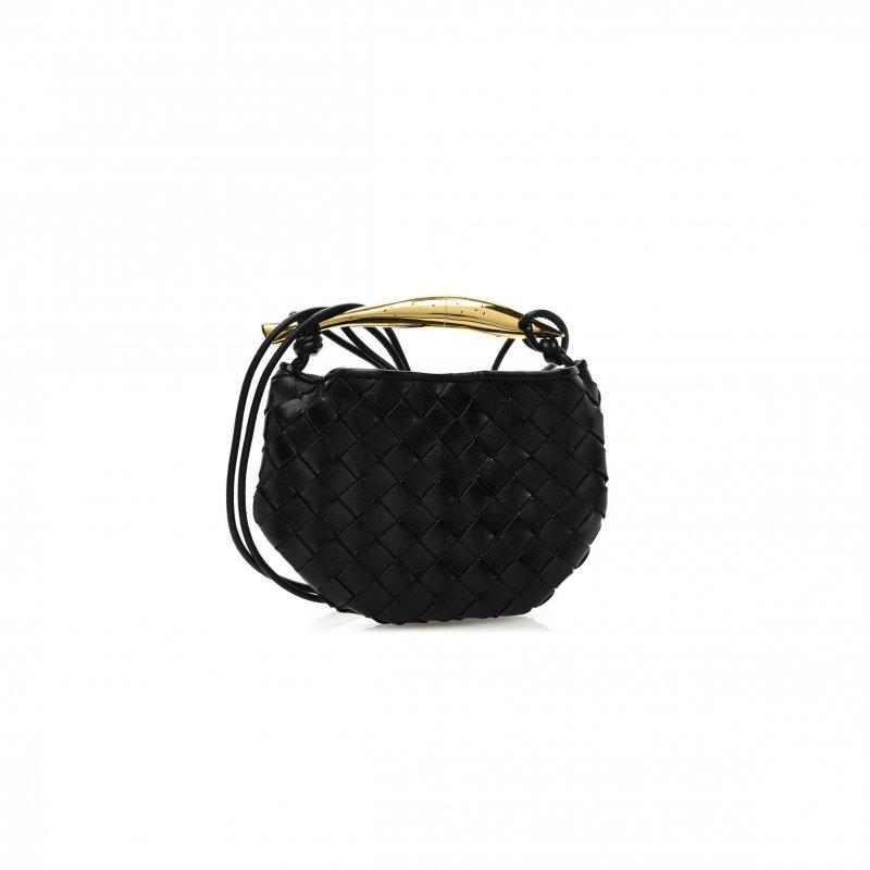 (image for) BOTTEGA VENETA NAPPA INTRECCIATO MINI SARDINE BAG BLACK (20*14*3cm)