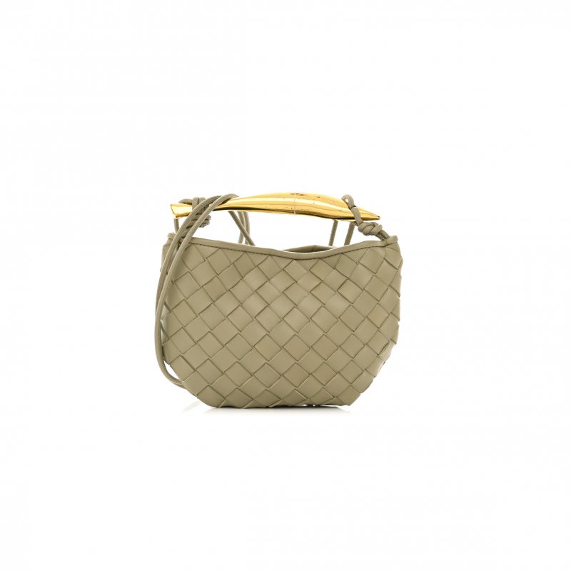 (image for) BOTTEGA VENETA NAPPA INTRECCIATO MINI SARDINE BAG TRAVERTINE (20*14*3cm)