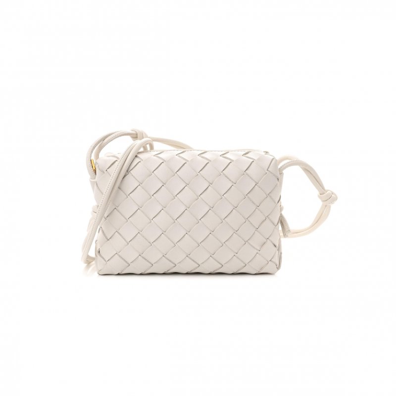 (image for) BOTTEGA VENETA NAPPA INTRECCIATO MINI LOOP CAMERA BAG WHITE (18*11*6cm)