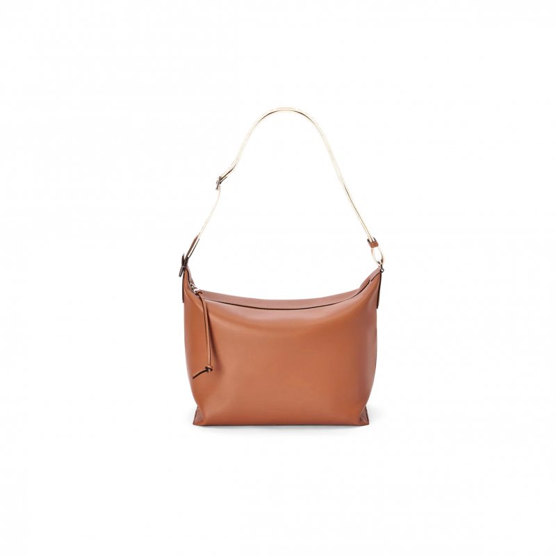 (image for) LOEWE CUBI CROSSBODY BAG IN SUPPLE SMOOTH CALFSKIN AND JACQUARD B906K70X01 (44*30*18cm)