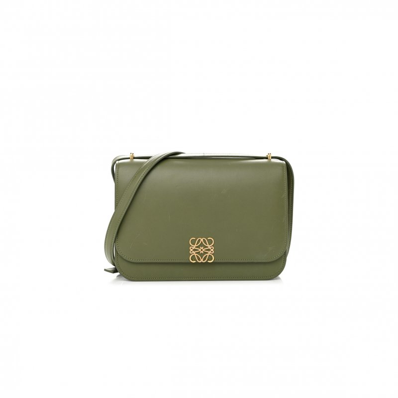 (image for) LOEWE SILK CALFSKIN GOYA BAG AVOCADO (22*15*7cm)