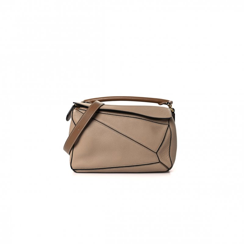 (image for) LOEWE GRAINED CALFSKIN SMALL PUZZLE BAG SAND MINK (24*16.5*10.5cm)