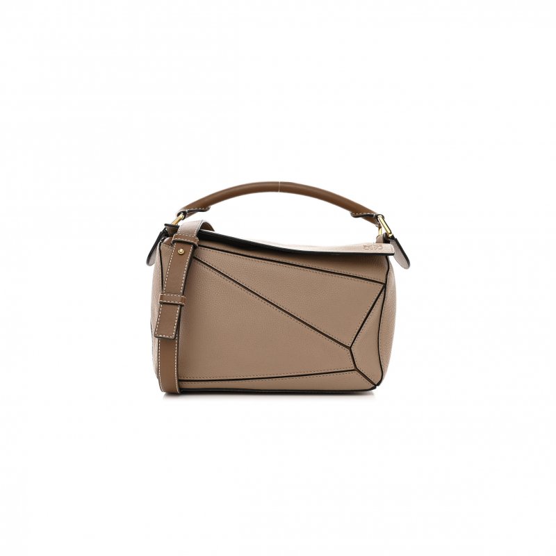 (image for) LOEWE GRAINED CALFSKIN SMALL PUZZLE BAG SAND MINK (24*16.5*10.5cm)