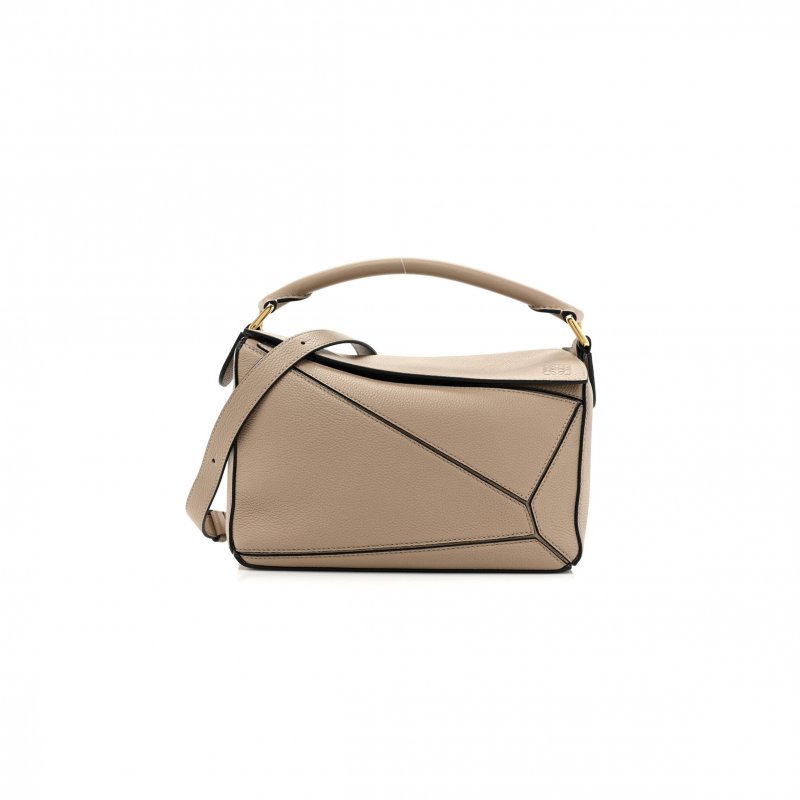 (image for) LOEWE GRAINED CALFSKIN SMALL PUZZLE BAG SAND (24*16.5*10.5cm)