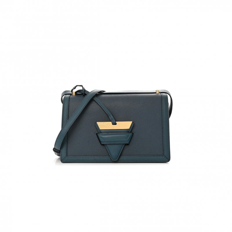 (image for) LOEWE GRAINED CALFSKIN MEDIUM BARCELONA SHOULDER BAG INDIGO (23*15*8cm)