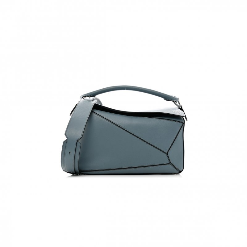(image for) LOEWE CALFSKIN MEDIUM PUZZLE BAG STONE BLUE (29*19.5*14cm)
