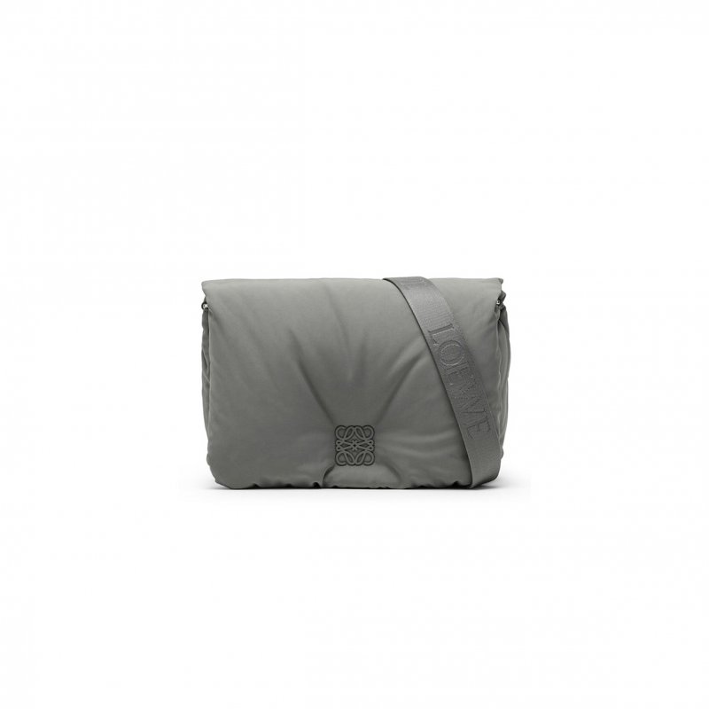 (image for) LOEWE GOYA ASPHALT NYLON PUFFER BAG MEN B896G22X01NY (30*20.5*10cm)