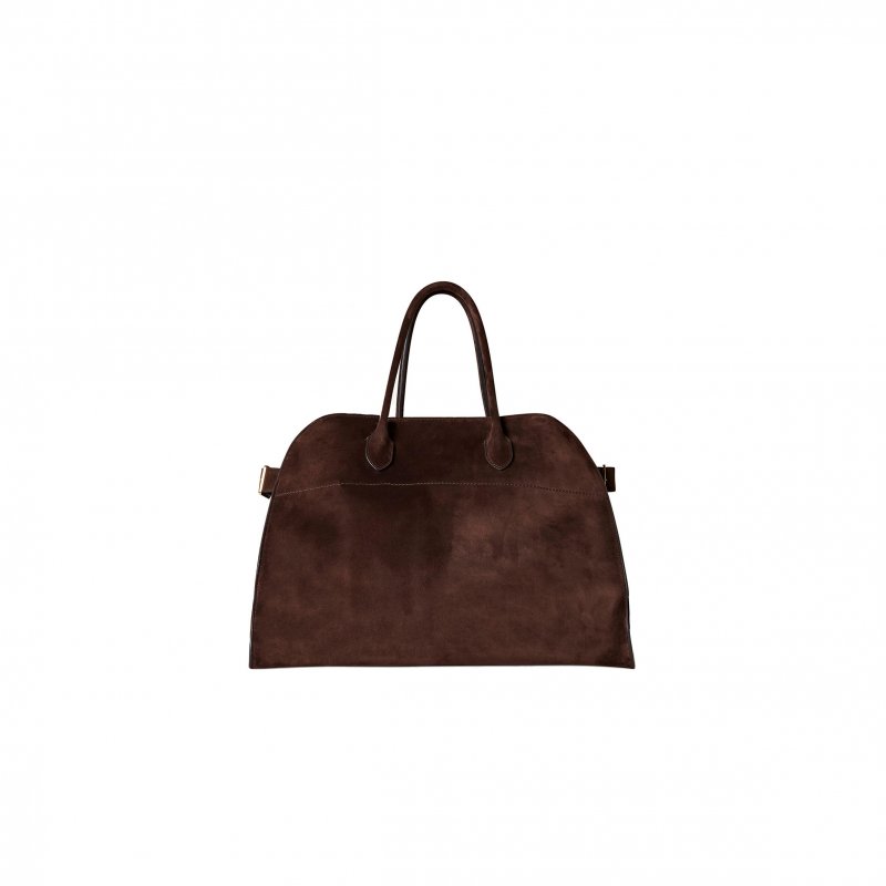 (image for) THE ROW SOFT MARGAUX 15 BAG IN SUEDE MOCHA W1255L25MOSHG (38*28*23cm)