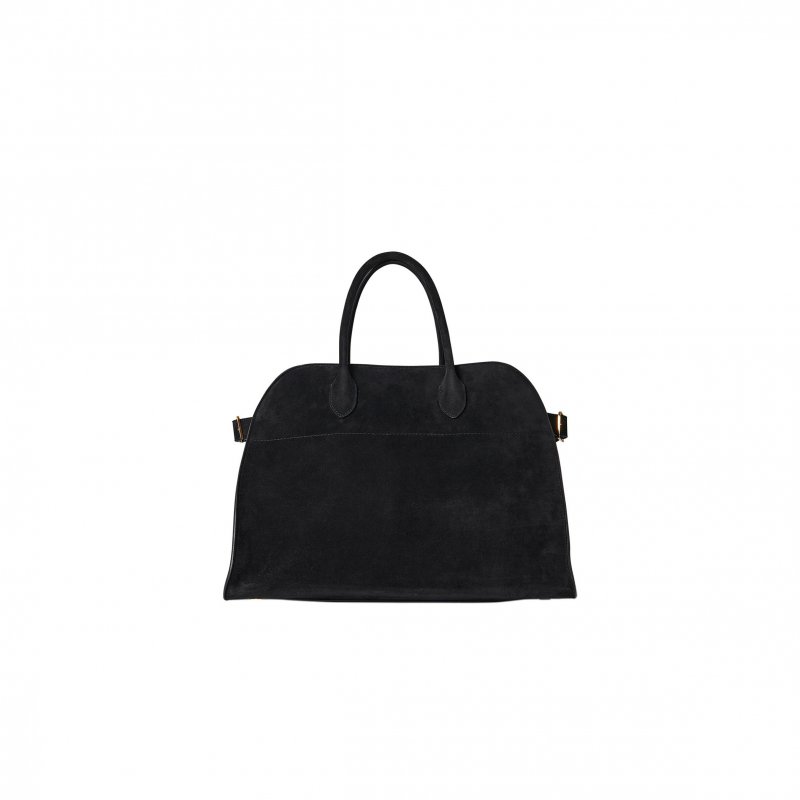 (image for) THE ROW SOFT MARGAUX 15 BAG IN SUEDE BLACK W1255L25BLSG (38*28*23cm)