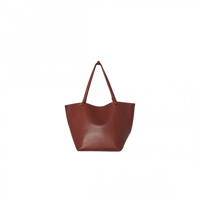(image for) THE ROW PARK TOTE THREE BAG IN LEATHER COGNAC W1272L72CGSG (48*30*25cm)