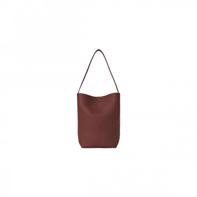(image for) THE ROW MEDIUM NS PARK TOTE BAG IN LEATHER BURNT WOOD W1313L129BWOD (33*28*15cm)
