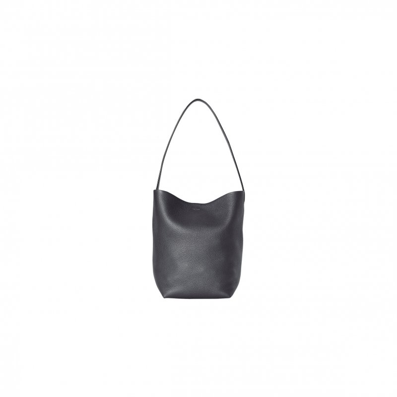 (image for) THE ROW MEDIUM NS PARK TOTE BAG IN LEATHER BLACK W1313L129BLPL (33*28*15cm)