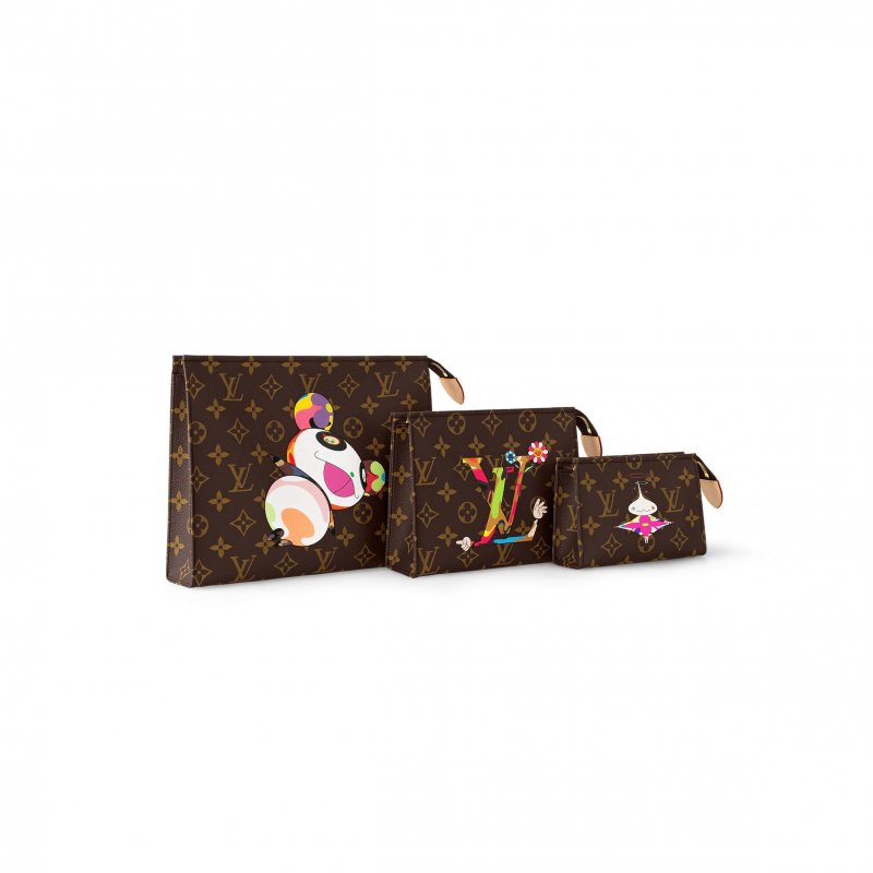 (image for) LOUIS VUITTON MASTER MURAKAMI LV X TM TRIO TOILETRY POUCH M13762 (25*20*6cm)