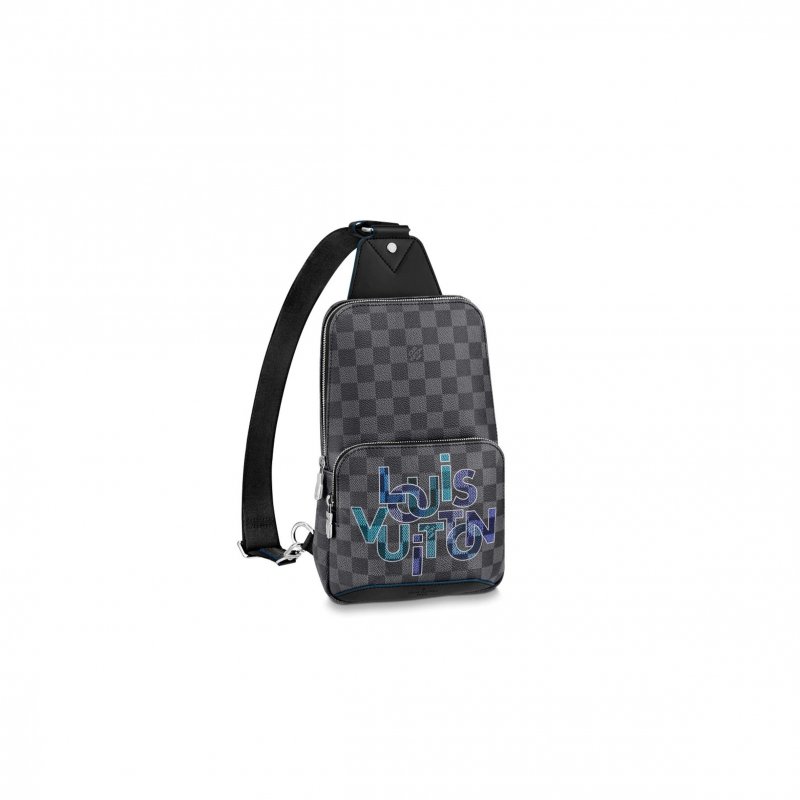 (image for) LOUIS VUITTON MASTER AVENUE SLING BAG DAMIER GRAPHITE INTERLINKED LOGO N40275 (31*20*10cm)