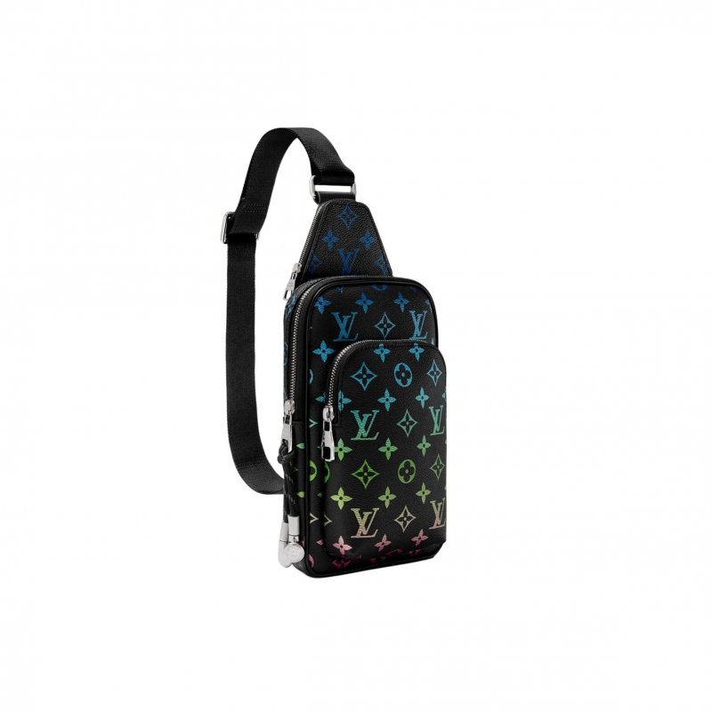(image for) LOUIS VUITTON PORTE CARTES COLOR GRADIENT PRINT CROSSBODY BAG M13963 (19*12*7cm)