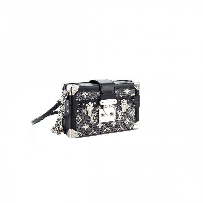 (image for) LOUIS VUITTON PETITE MALLE HANDBAG MONOGRAM JACQUARD DENIM M21462 (20*12.5*6cm)