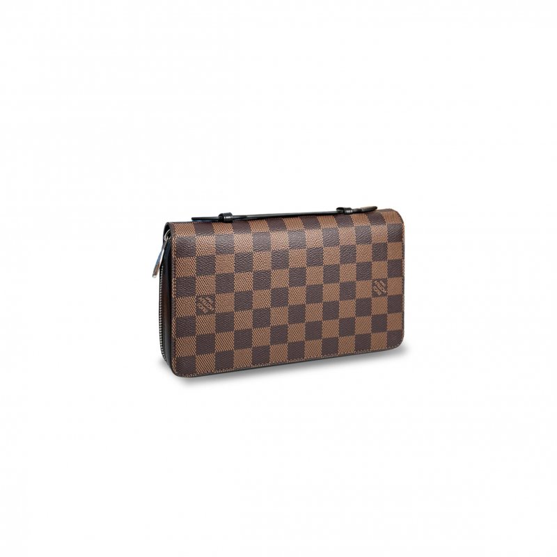 (image for) LOUIS VUITTON DAMIER EBENE ZIPPED LONG WALLET N63284 (22*13.5*4cm)