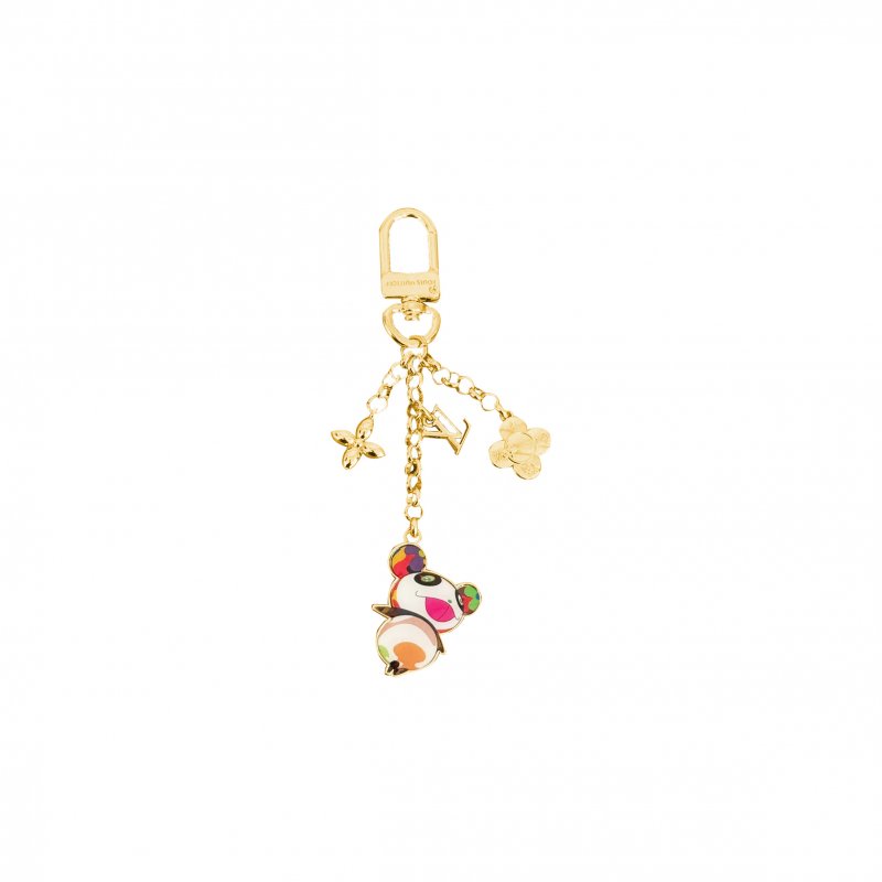 (image for) LOUIS VUITTON MURAKAM LV X TM MONOGRAM SUPERFLAT PANDA KEYCHAIN 396251
