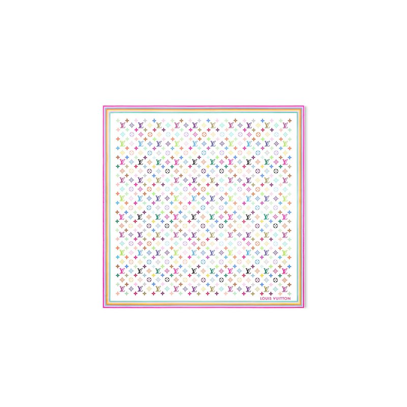(image for) LOUIS VUITTON SCARF MURAKAMI LV X TM MONOGRAM MULTICOLOR SQUARE 90 M94967 (90*90cm)