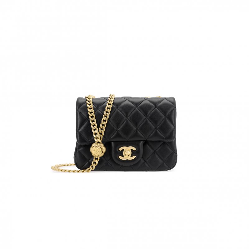 (image for) CHANEL MASTER CAMELLIA ADJUSTABLE BUCKLE CHAIN FLAP BAG AS1786 (18*13*7cm)