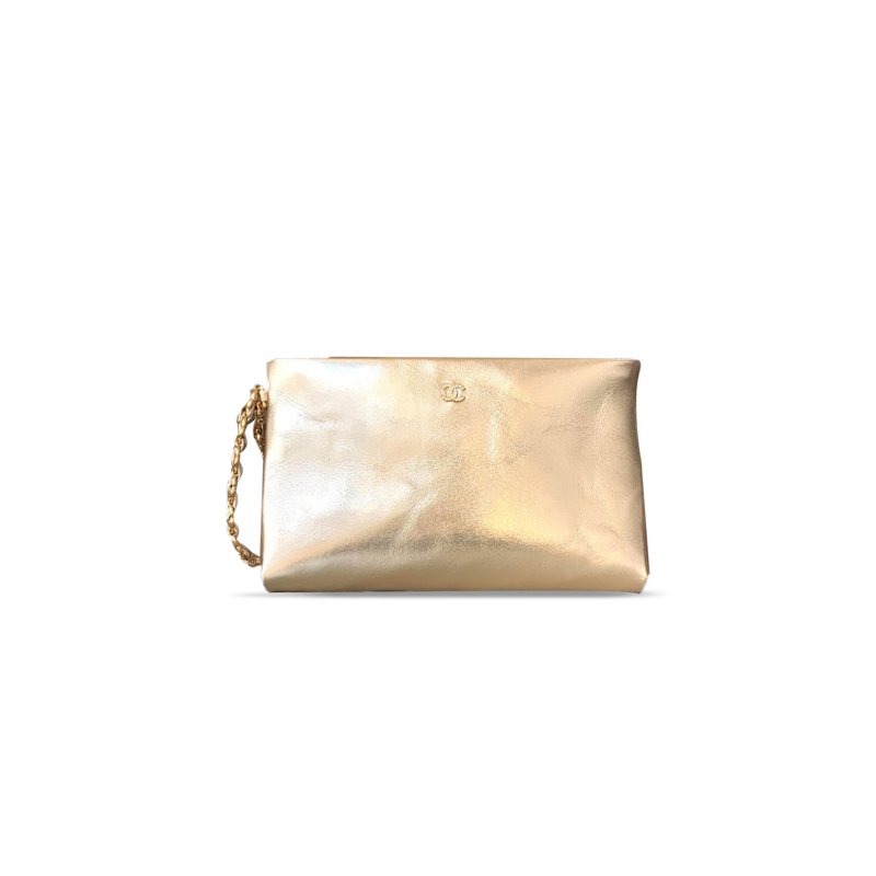 (image for) CHANEL MASTER CRYSTAL CC HANDLE WRISTLET POUCH LAMBSKIN AP4281 (24.5*16*2.5cm)
