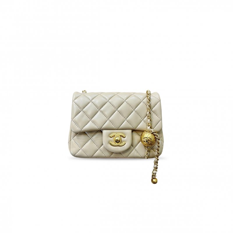 (image for) CHANEL CC PEARL CRUSH MINI FLAP LAMBSKIN QUILTED (17*13*7cm)