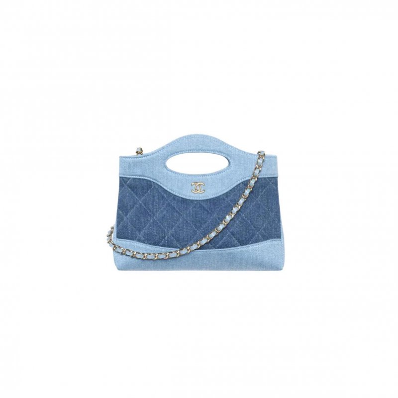 (image for) CHANEL CLUTCH WITH CHAIN WASHED DEMIN & GOLD TONE METAL AP3656 (20.5*17*3.5cm)