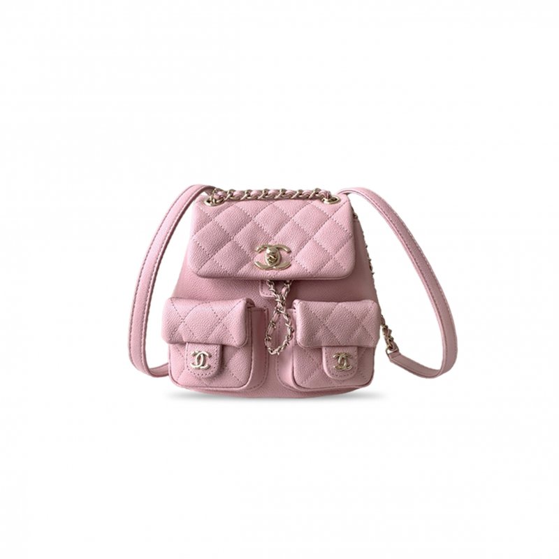 (image for) CHANEL SMALL DUMA BACKPACK PINK CALFSKIN AS3787 (17.5*16.5*10cm)