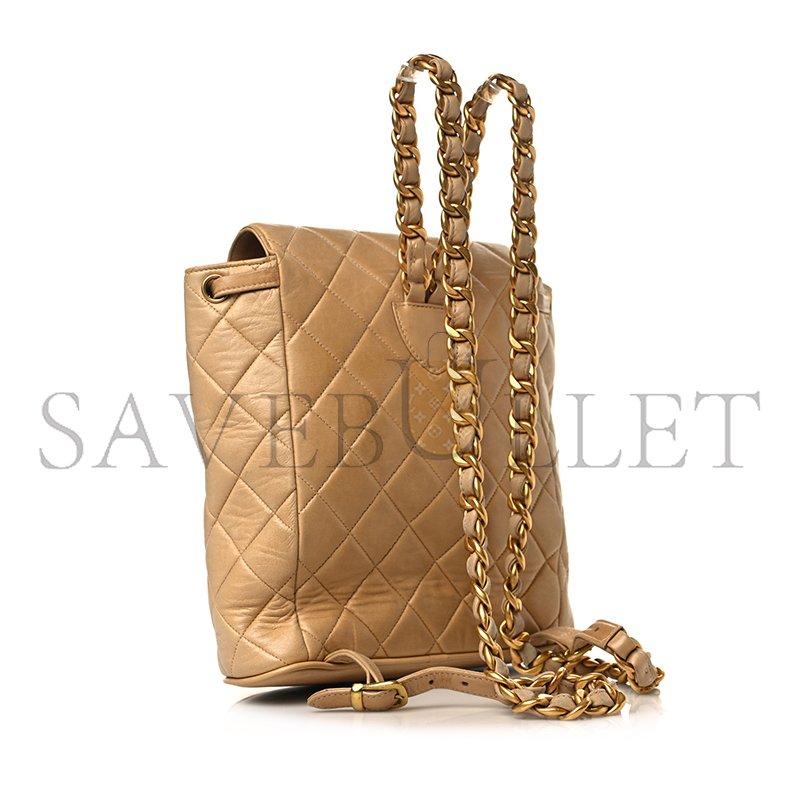 CHANEL LAMBSKIN QUILTED BACKPACK 1166094 (22*22*10cm) [M32948] Shoes Jewelry Bag Watch Clothing 