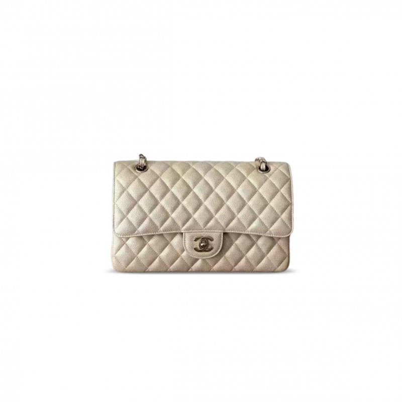 (image for) CHANEL IRIDESCENT BEIGE MEDIUM CLASSIC FLAP BAG A01112 (25.5*15*6cm)