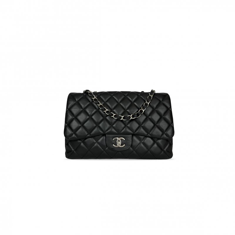 (image for) CHANEL CLASSIC SINGLE FLAP JUMBO BLACK 1129689 (30*19.5*10cm)