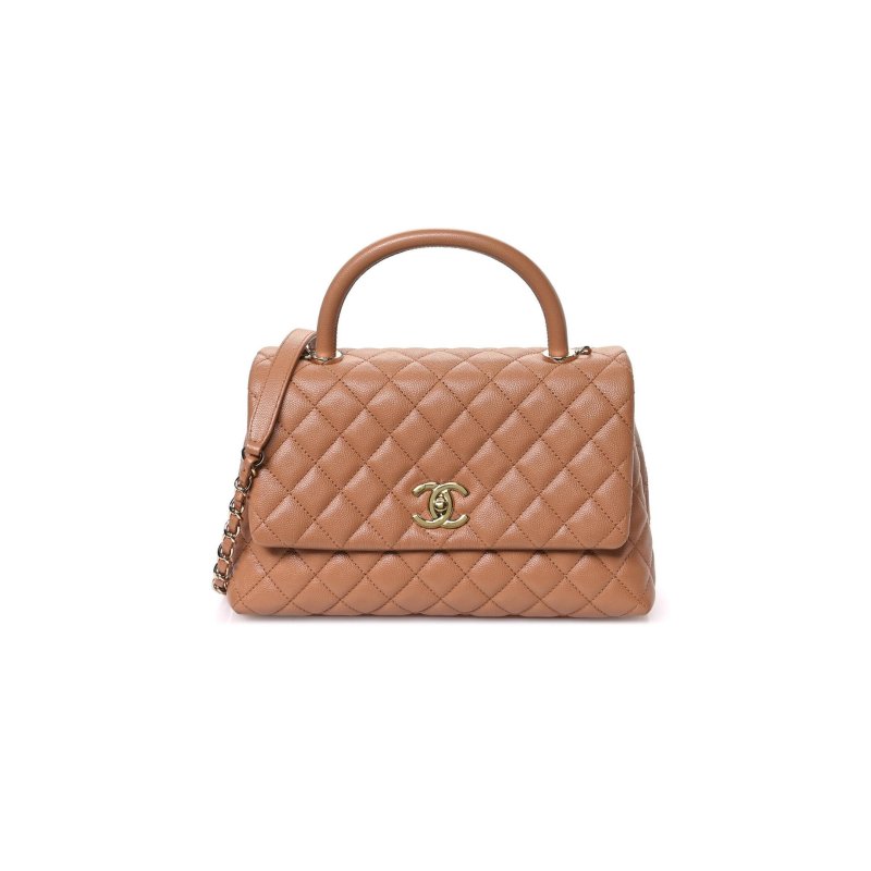 (image for) CHANEL CAVIAR SMALL QUILTED COCO HANDLE FLAP A92991 B05068 NB356 (29*18*12cm)