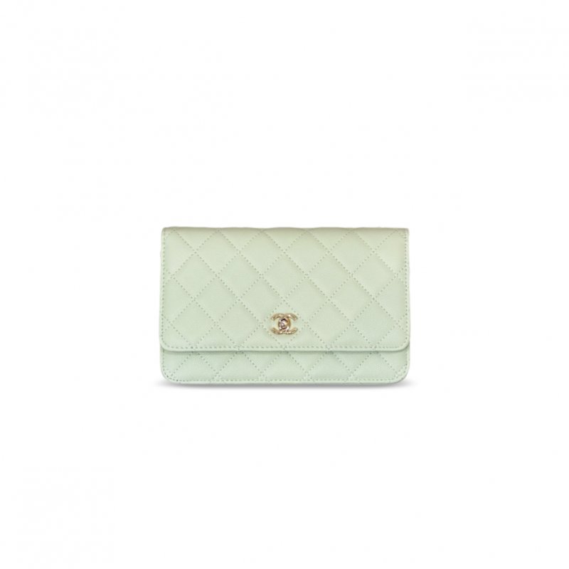 (image for) CHANEL CLASSIC WALLET ON CHAIN GRAINED CALFSKIN AS4241 (19*13*3.5cm)